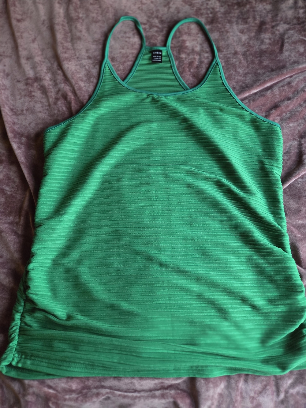 SHEIN Bright Green Racerback Tank